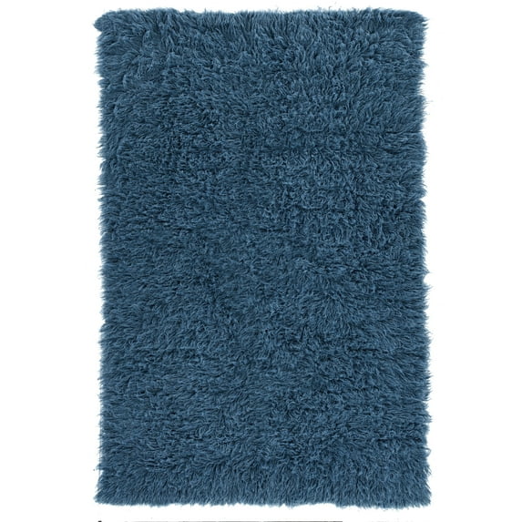 Linon Home Décor New Flokati Area Rug Collection, Denim Blue, 8 x 10