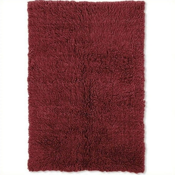Linon Home Décor New Flokati Area Rug Collection, Red, 5 x 8