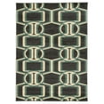 thumbnail image 1 of Linon Home Décor Roma Area Rug Collection, Chocolate and Turquoise, 5.25' x 7', 1 of 6