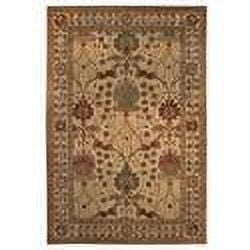 Linon Home Décor Rosedown Area Rug Collection, Beige and Spa Blue, 9' x 12'