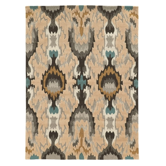 Linon Trio Geometric & Abstract Transitional Area Rug, Blue, 1.83' x 2.83'