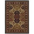 thumbnail image 1 of Linon Home Décor Trio Traditional Area Rug Collection, Burgundy and Black, 8' x 10', 1 of 2