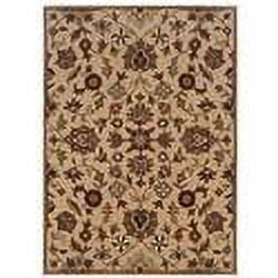 Linon Home Décor Trio Traditional Area Rug Collection, Gold, 5' x 7'