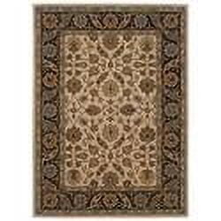 Linon Home Décor Trio Traditional Area Rug Collection, Ivory and Black, 5' x 7'