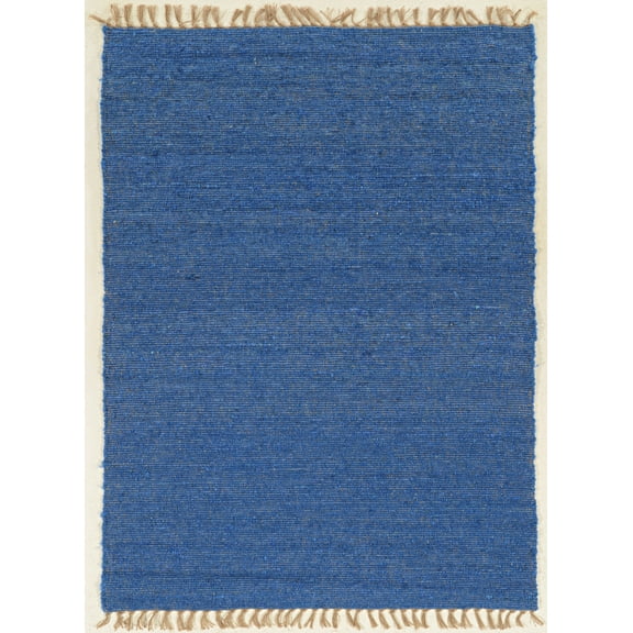 Linon Home Décor Verginia Berber Area Rug Collection, Blue, 5.25' x 7.5'