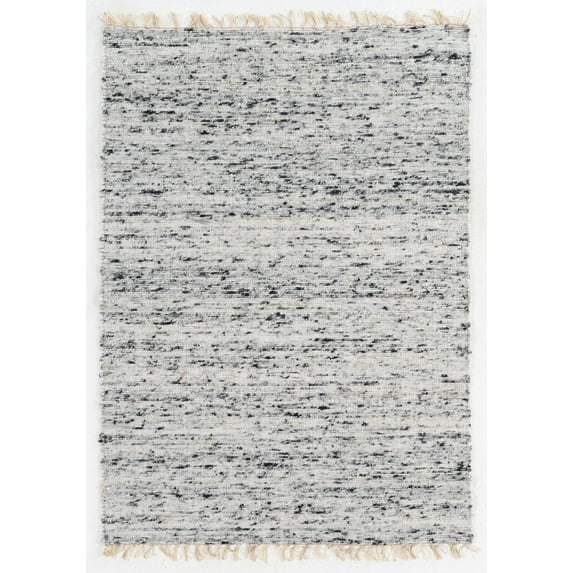 Linon Home Décor Verginia Berber Area Rug Collection, Natural and Black, 5.25' x 7.5'