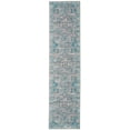 thumbnail image 1 of Linon Home Décor Washable Barron Area Rug or Runner Collection, Gray and Green, 2' x 8', 1 of 19