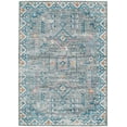 thumbnail image 1 of Linon Home Décor Washable Barron Area Rug or Runner Collection, Gray and Green, 5' x 7', 1 of 12