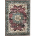 thumbnail image 1 of Linon Home Décor Washable Bryant Area Rug or Runner Collection, Ivory and Burgundy, 2' x 3', 1 of 19