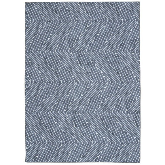 Linon Home Décor Washable Fuller Area Rug or Runner Collection, Gray and Ivory, 5' x 7'