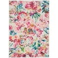 thumbnail image 1 of Linon Home Décor Washable Julian Area Rug or Runner Collection, Raspberry and Ivory, 2' x 3', 1 of 18