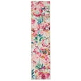 thumbnail image 1 of Linon Home Décor Washable Julian Area Rug or Runner Collection, Raspberry and Ivory, 2' x 8', 1 of 18