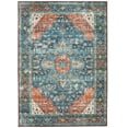 thumbnail image 1 of Linon Home Décor Washable Markum Area Rug or Runner Collection, Teal and Rust, 2' x 3', 1 of 20