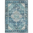 thumbnail image 1 of Linon Home Décor Washable Sariah Area Rug or Runner Collection, Teal and Ivory, 3' x 5', 1 of 19