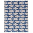 thumbnail image 1 of Linon Home Décor Washable Seabourne Area Rug or Runner Collection, Ivory and Blue, 5' x 7', 1 of 13