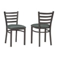 thumbnail image 1 of Linon Baxter Side Chair Black Green Set Of 2, 1 of 8