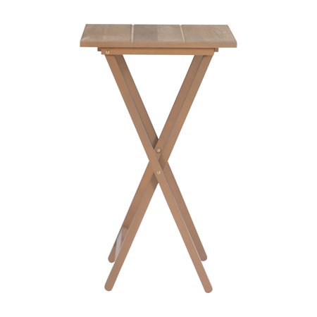 Linon Home Decor Acacia Driftwood Tray Table Set
