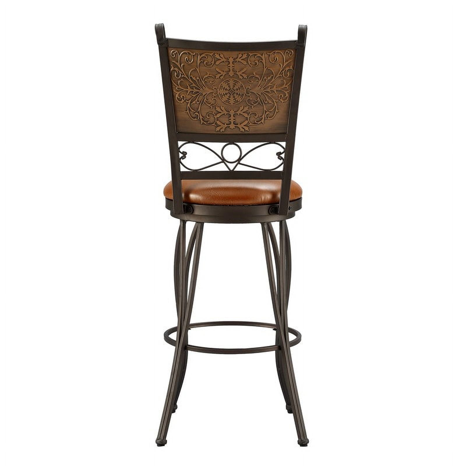 Bailey Bronze and Copper 30-inch Metal Bar Stool with PVC Seat