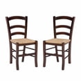 thumbnail image 1 of Linon Home Decor CH244WAL02ASU Carmelo Side Chair, Walnut - Set of 2, 1 of 8