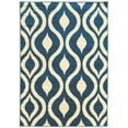 thumbnail image 1 of Linon Home Decor Claremont Area Rug Collection, Blue and Ivory, 2' x 3', 1 of 3