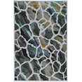 thumbnail image 1 of Linon Home Decor Elixir Area Rug Collection, Gray and Turquoise, 2' x 3', 1 of 5