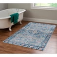 thumbnail image 1 of Contemporary Home Living 3.25' x 5' Geometric Medallion Area Throw Rug - Navy Blue and Cream, 1 of 8