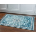 thumbnail image 1 of Contemporary Home Living 2.25' x 3.25' Floral Botanical Rectangular Area Throw Rug - Blue and Cream, 1 of 8