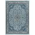 thumbnail image 1 of Linon Emerald Blue & Ivory 5x7 Area Rug, 1 of 9