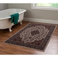thumbnail image 1 of Contemporary Home Living 3.25' x 5' Ornate Medallion Area Throw Rug - Cream and Red, 1 of 8