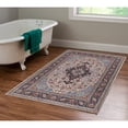 thumbnail image 1 of Contemporary Home Living 3.25' x 5' Geometric Medallion Area Throw Rug - Cream and Blue, 1 of 8