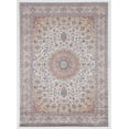 thumbnail image 1 of Linon Home Decor Emerald Area Rug Collection, Ivory and Blue, 5' x 7', 1 of 6