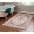 thumbnail image 1 of Contemporary Home Living 3.25' x 5' Floral Medallion Area Throw Rug - Cream and Gold, 1 of 8