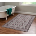 thumbnail image 1 of Contemporary Home Living 3.25' x 5' Floral Rosette Medallions Area Throw Rug - Cream and Raspberry, 1 of 8
