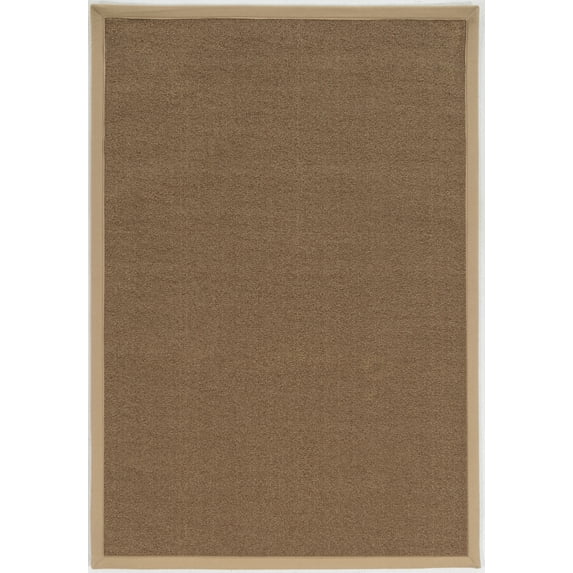 Linon Home Decor Faux Sisal Area Rug or Runner Collection, Brown and Beige, 7' x 9'