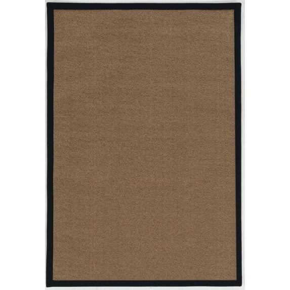 Linon Home Decor Faux Sisal Area Rug or Runner Collection, Brown and Black, 8' Round