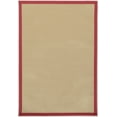 thumbnail image 1 of Linon Home Decor Faux Sisal Area Rug or Runner Collection, Natural and Red, 4' x 6', 1 of 4