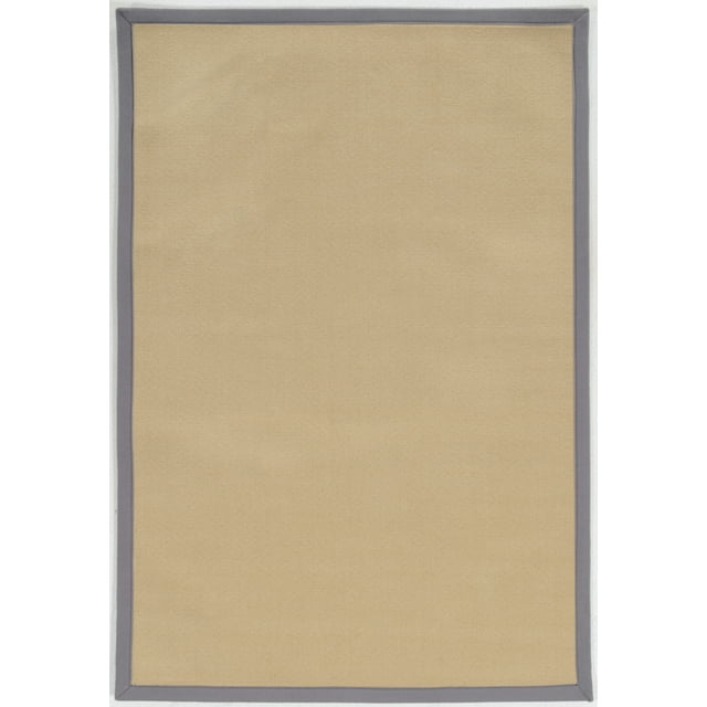 Linon Home Decor Faux Sisal Area Rug or Runner Collection, Natural and Slate, 2'6" x 7'6"