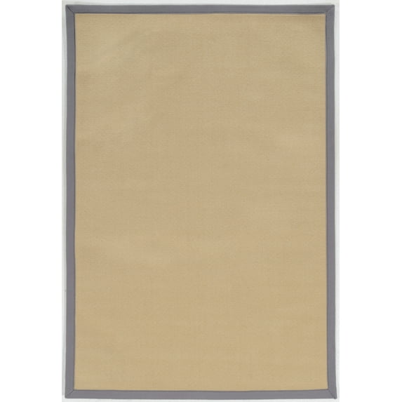 Linon Home Decor Faux Sisal Area Rug or Runner Collection, Natural and Slate, 7' x 9'