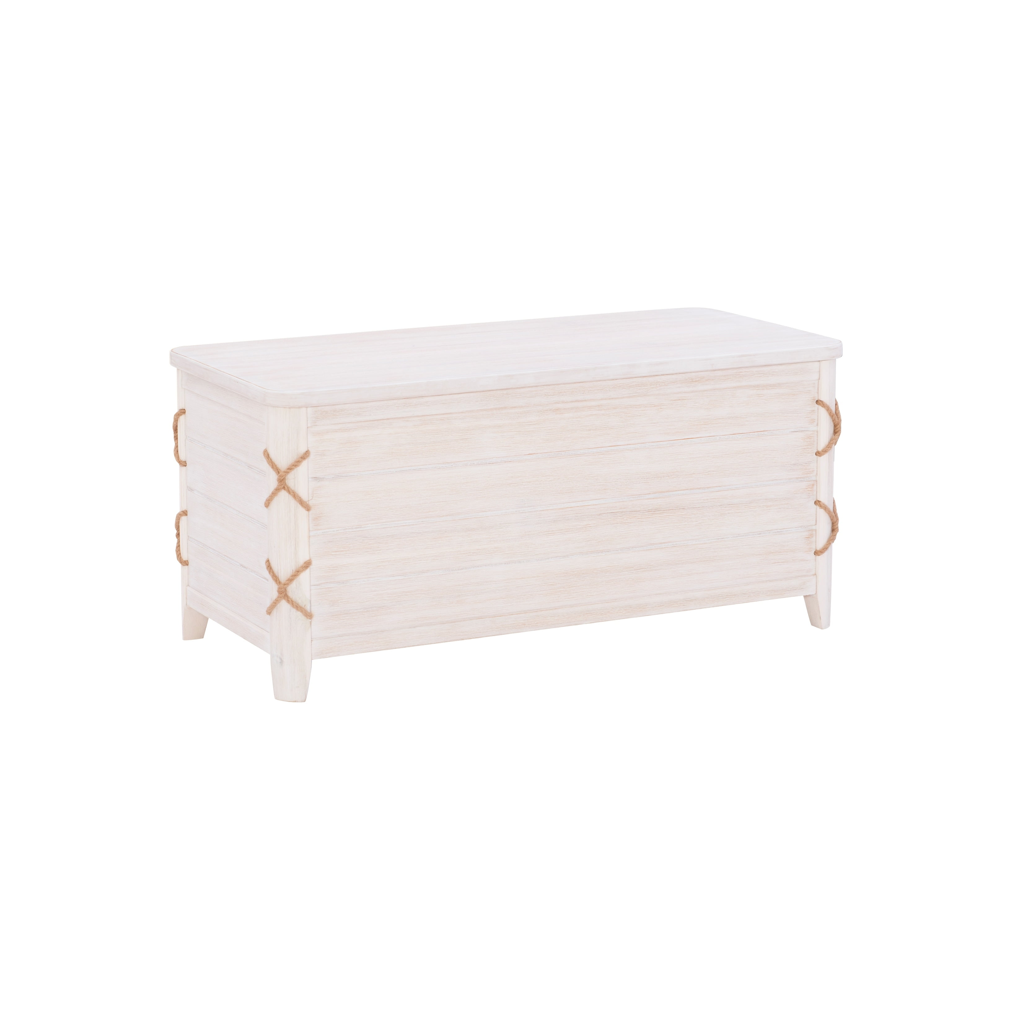 Linon Home Decor Harding Rope Cedar Chest White - Walmart.com