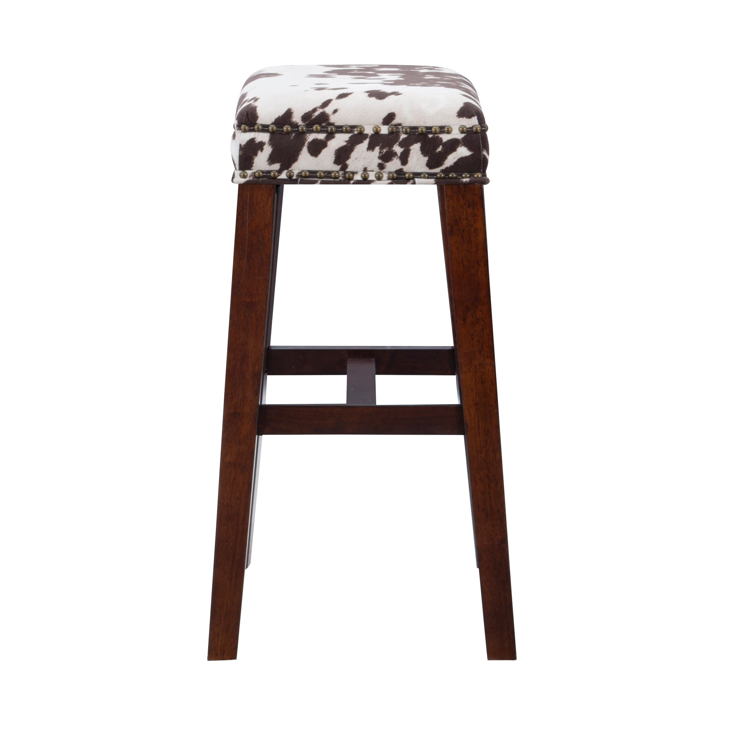Linon Home Decor Ian Brown Cow Print Bar Stool