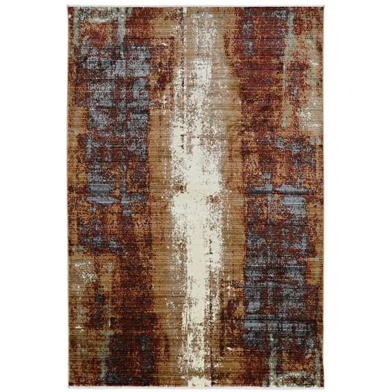 Linon Home Decor Illusions Area Rug Collection, Beige and Green, 3' x 5'
