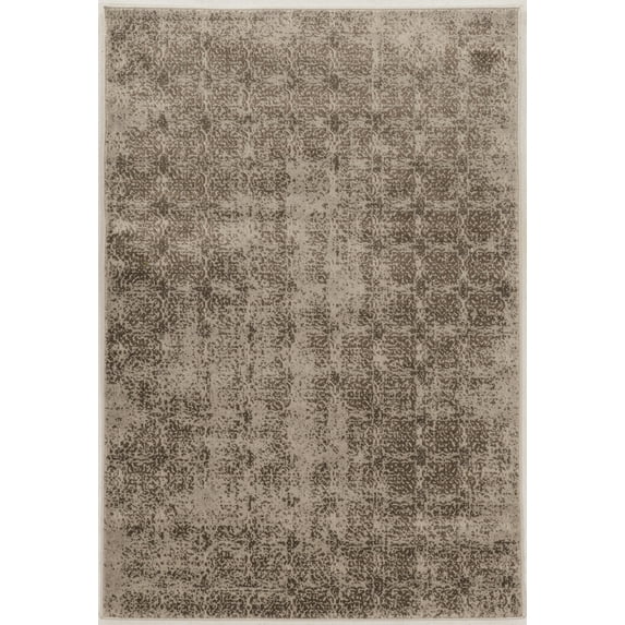 Linon Home Decor Jewel Area Rug Collection, Beige and Brown, 5' x 7.6'