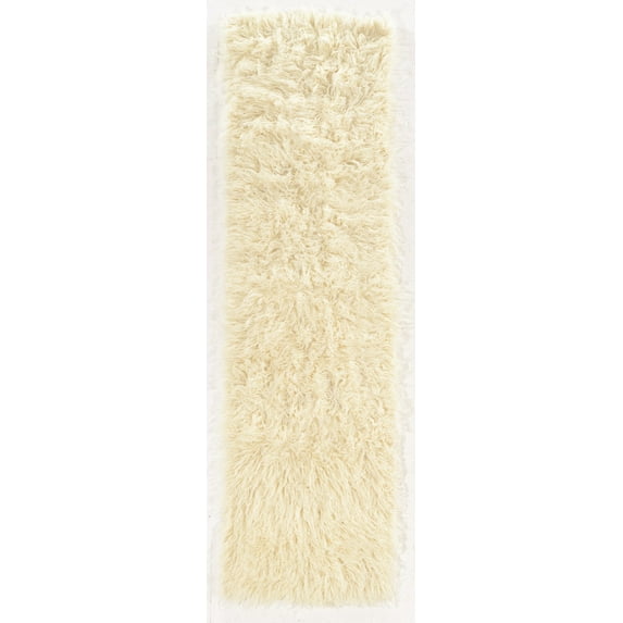 Linon Home Décor New Flokati Area Rug Collection, Natural, 2.3' x 8.5'