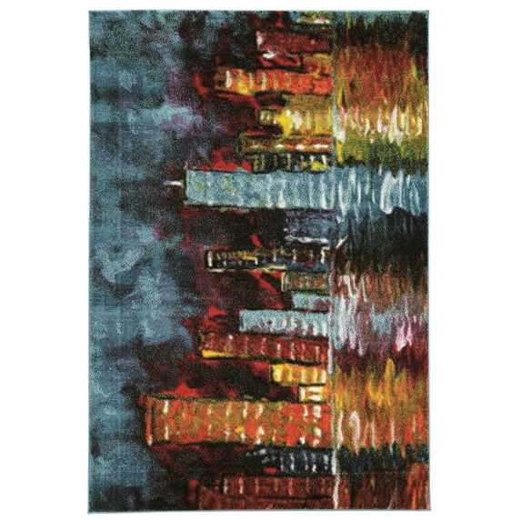 Linon Home Decor Masters Area Rug Collection, Ivory and Multicolor, 8' x 10.3'