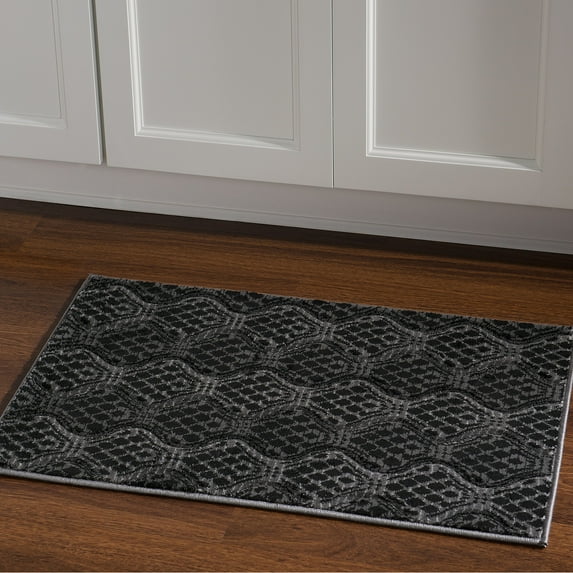 Linon Home Decor Milan Area Rug Collection, Brown and Beige, 1.1' x 2.1'