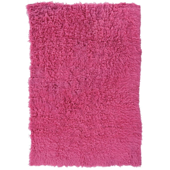 Linon Home Decor New Flokati Area Rug Collection, Fushcia, 5 x 8