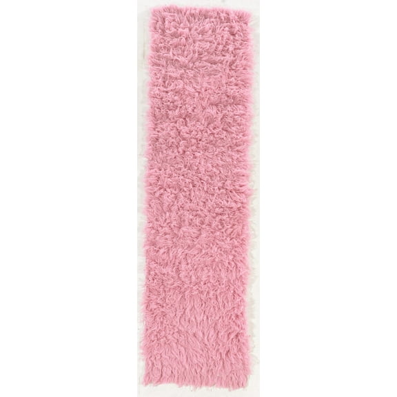 Linon Home Decor New Flokati Area Rug Collection, Pastel Pink, 2.33 x 8.5