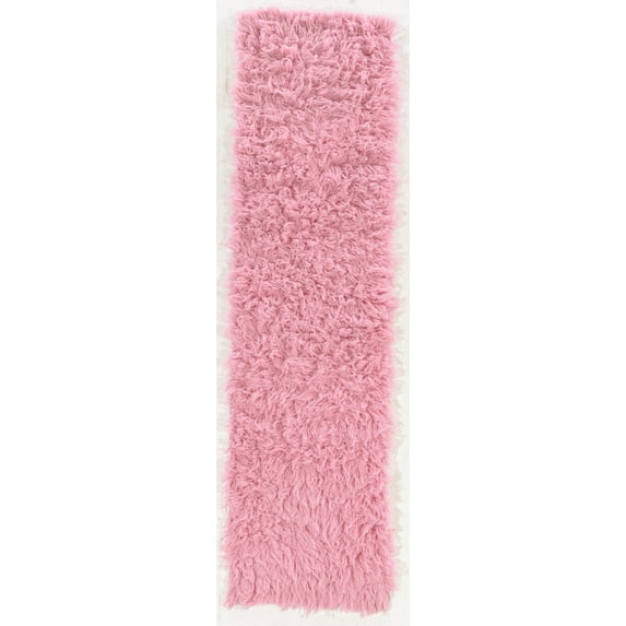 Linon Home Decor New Flokati Area Rug Collection, Pastel Pink, 2.33 x 8.5