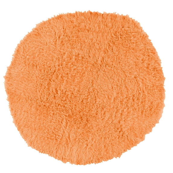 Linon Home Decor New Flokati Area Rug Collection, Sherbet, 8' Round