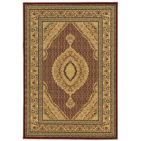 Linon Home Decor Persian Treasures Area Rug Collection, Black and Cream, 2.3' x 16'
